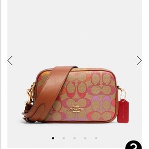 BNWT rainbow logo coach crossbody bag